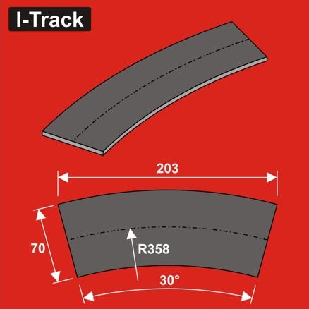 [HCT9662B] Sous-couche de voie Ra358x70x5mm 12 pces HCT9662B I-Track France 