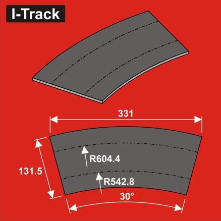 [HCT9665DB] Sous-couche de voie Ra542,8/604,4x5mm,2G. 12 pièces HCT9665DB I-Track France 