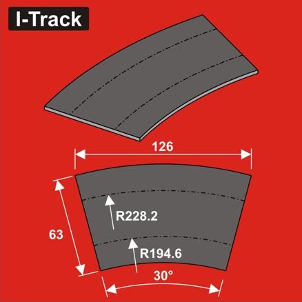 [HCT9975DB] N Sous-couche de voie Ra194,6/228,2x3mm, 12pcs HCT9975DB I-Track France 
