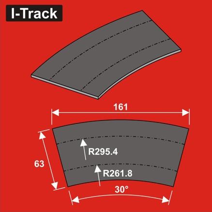 [HCT9977DB] N Sous-couche de voie Ra261,8/295,4x3mm,2G.12pcs HCT9977DB I-Track France 