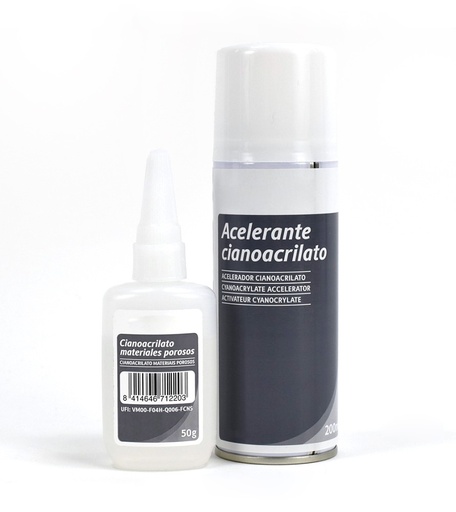 [Artesania Latina 27650  ] CIANOCRYLATE 50G et SPRAY ACCÉLÉRATEUR Artesania Latina 27650 