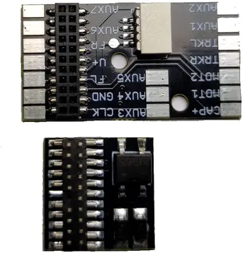 [Z012] Z012 PLUX22 Platine d'adaptation avec bouchon analogique, pad à souder, avec fiche SUSI DecoderWerk Z012