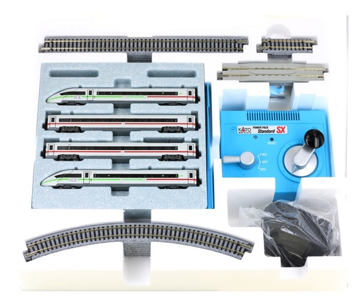 [Kato K10960] KATO - Lemke K10960 N Set de Départ  ICE4 DBAG Green Line oval de rail et transformateur