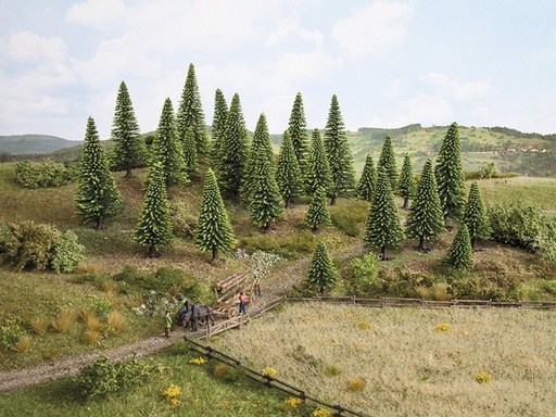 [Noch 26419] Noch 26419  10 Sapins Ã©picÃ©as modÃ¨les  6 - 15 cm de haut