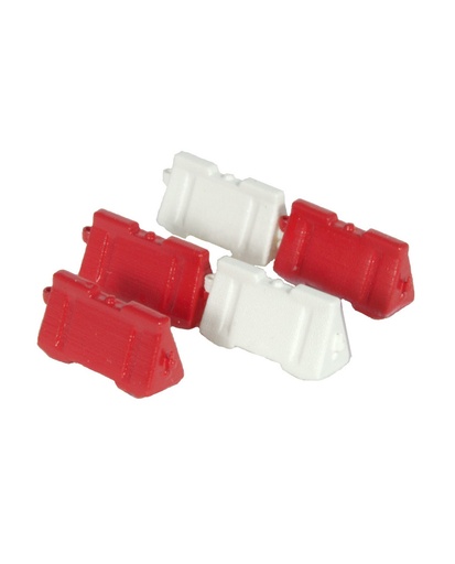 [87TRAIN 22229  ] 5 barrières Jersey en plastique échelle H0 87TRAIN 22229