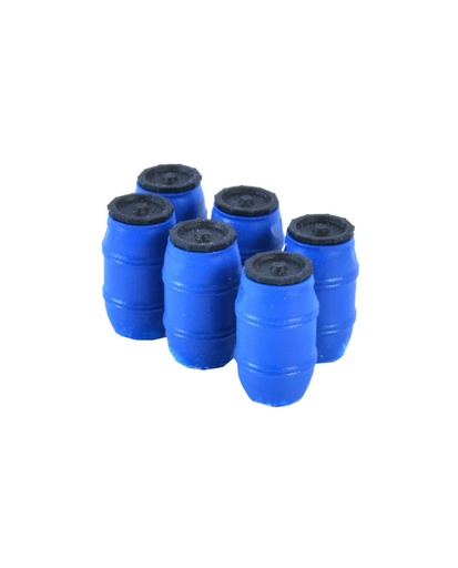 [87TRAIN 22265  ] 6 fûts en plastique de 220 L. (bleu) échelle H0 87TRAIN 22265