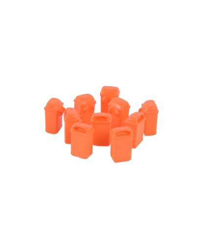 [87TRAIN 22274  ] 10 poubelles pendues - orange échelle H0 87TRAIN 22274