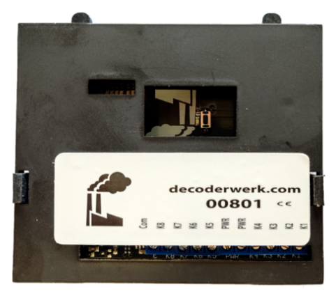 [Decoderwerk 00801] 00801 Module de rétrosignalisation 8 entrées pour 2 ou 3 rails, délcenchement par la masse pour RS-Bus, LocoNet et S88N DecoderWerk 00801 