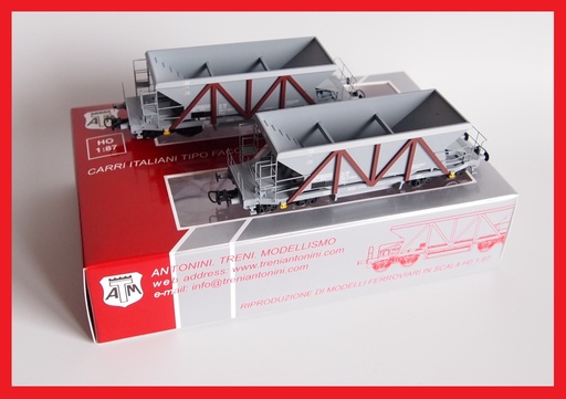 Wagons FS type Vfaccs set de 2 pièces échelle HO ATM CF 12.002B