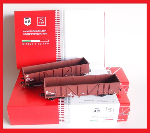 Wagons FS type EAOS set de 2 pièces échelle HO ATM CF 12.010