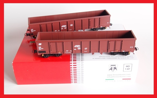 Wagons FS type Eanos set de 2 pièces échelle HO ATM CF 12.011