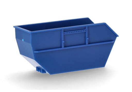 Benne à déchets 15m³ pour AK16, bleu (2 pièces) Herpa 054621