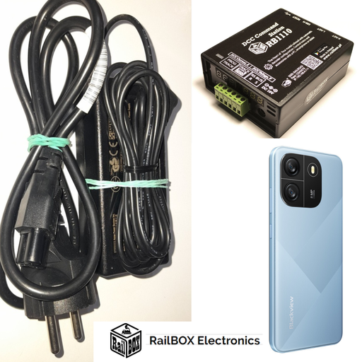RB1110 Centrale DCC avec Wifi intégré RailBox Electronics + Smartphone Androïd 