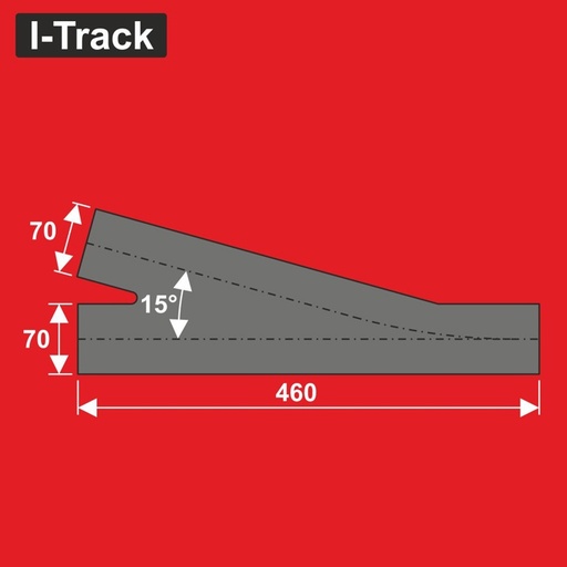 [HCT9655BY] Sous-couche de voie pour aiguillage 15° 460x70x5mm 2 pces HCT9655BY I-Track France