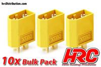 [HRC9094B] Connecteur - XT60 - mâle (10 pces) - Gold  HRC Racing HRC9094B 