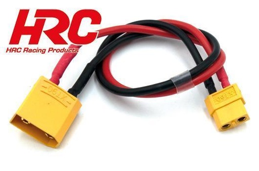 [HRC9609] Câble de charge - doré - XT60 (F) chargeur à XT90 (M) - 300 mm HRC Racing - HRC9609