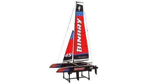 [JOY8807R] Voilier - RTR - Catamaran rouge Binary - J2C03 radio Mode 2 - bateau Joysway - JOY8807R