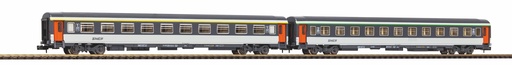 [Piko 94505] Coffret composé d'une voiture SNCF de 1ère classe et d'une voiture SNCF de 2ème classe de l'époque IV/V. échelle N  Piko 94505