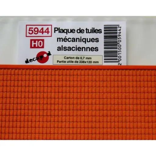 [DECAPOD 5944] Plaque de tuiles mécaniques alsaciennes [HO] DECAPOD 5944 