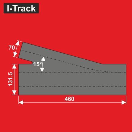 [HCT9655DBY] Lit de voie avec aiguillage 15°  460 x 131,5 x 5 mm, 2 pièces HCT9655DBY I-Track France 