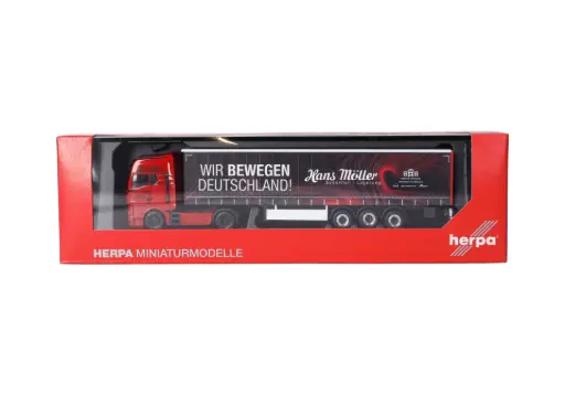 [HERPA 319669] MAN TGX GX semi-remorque à rideau "Hans Möller / Nous faisons bouger l'Allemagne" HERPA 319669