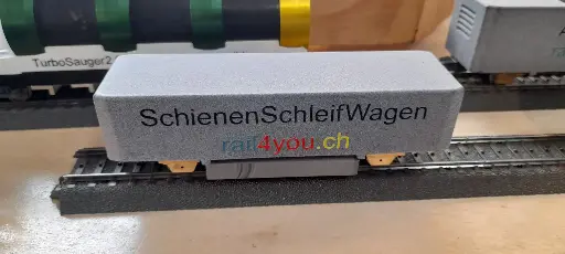 [Rail4You P3-001] Wagon de nettoyage des rails 2.0  H0 modèle 2 rails Rail4You P3-001
