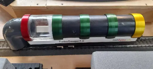 [Rail4You P3-020_2.0] Wagon aspirateur TurboSauger2.0 standard  H0 modèle 2 rails Rail4You P3-020_2.0