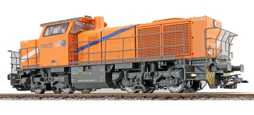 [31303] Locomotive diesel H0 G1000 1271 026-7 Northrail Orange Ep VI état réel vers 2009 son attelage de manœuvre DC/AC ESU  31303    
