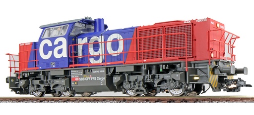 [31305] Locomotive diesel H0 G1000 Am 842 102-6 SBB Cargo rouge/bleue Ep V état réel vers 2004 son attelage de manœuvre DC/AC ESU  31305    