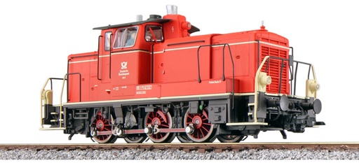 [31423] Locomotive diesel H0 BR V60 Post Lok 5 rouge ép. IV état réel vers 1987 LokSound générateur de fumée attelage de manœuvre DC/AC ESU  31423    