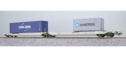 [36549] Taschenwagen H0 Sdggmrs 31 84 495 5 740-0 NL-RN Ep. VI Container CMAU 530686 + MRKU 736806 DC ESU  36549    