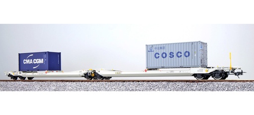 [36555] Taschenwagen H0 Sdggmrs 31 84 495 5 780-6 NL-RN Ep. VI Container CMAU 217007 + CBHU 351060 DC ESU  36555    