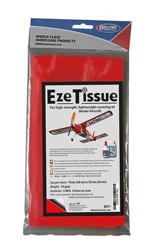 [Deluxe Materials  BD71] EZE TISSUE RED 5 SHEETS/PACK BD71 Deluxe Matérials   