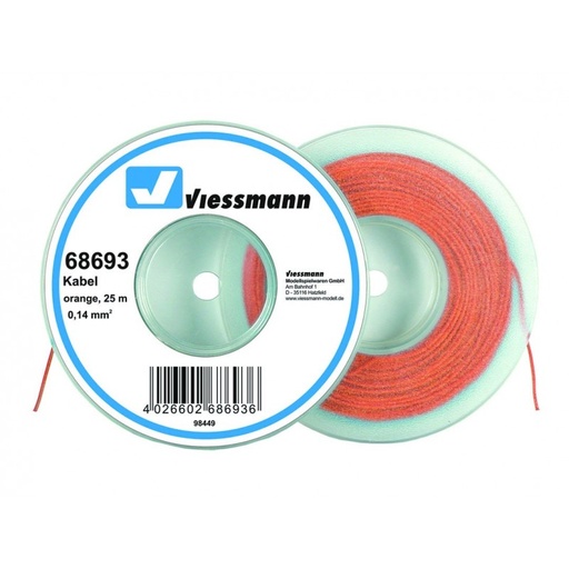 [Viessmann 68693] Viessmann 68693 Kabel 25 m, 0,14 mm², orange