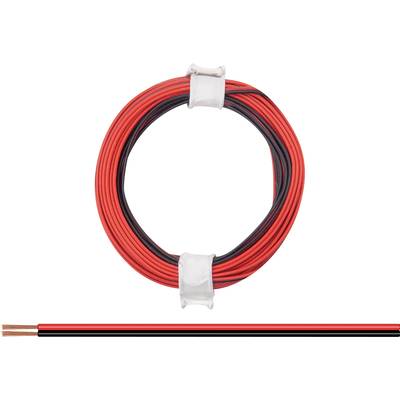 [DONAU  114-01 ] DONAU 114-01 - Toron jumelé 0,08 mm² / 5 m rouge-noir  