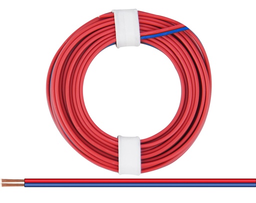 [DONAU  225-02 ] DONAU 225-02 - Toron jumelé 0,25 mm² / 5 m rouge-bleu  