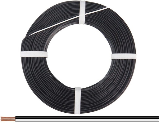 [DONAU  250-15-25 ] DONAU 250-15-25 - Toron jumelé 0,50mm² / 25m noir-blanc  