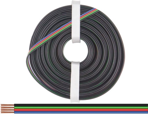 [DONAU  419-010SB ] DONAU 419-010 - Fils à quatre brins 0,25 mm² / 10 m pour bandes LED RGB en SB  